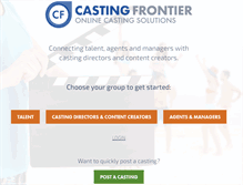 Tablet Screenshot of castingfrontier.com
