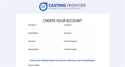 Desktop Screenshot of database.castingfrontier.com