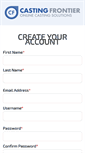 Mobile Screenshot of database.castingfrontier.com